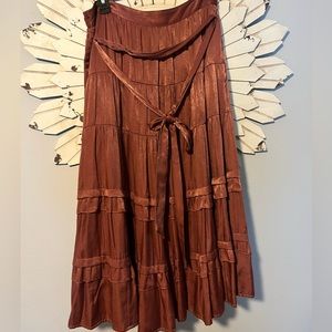 Gorgeous lined ruffled silk skirt